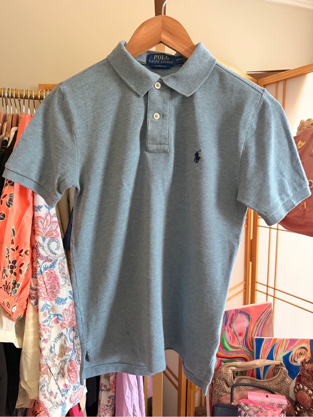 Polo by Ralph Lauren Boys' Dusty Blue Short Sleeve Polo